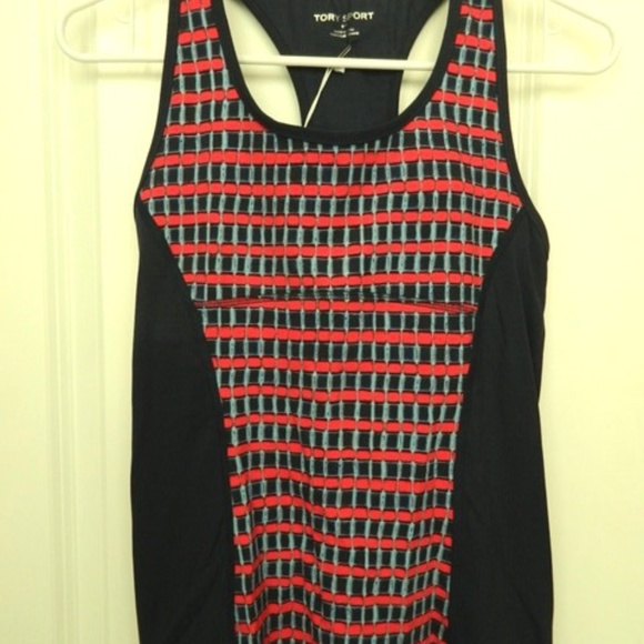 TORY BURCH SPORT Shelf-Bra Fitted Tank Top Sz S - Picture 1 of 3